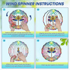 FLAGWIX Christmas Dragonfly Gifts for Women - 3D Stainless Steel Metal Wind Spinners 12 in - Dragonfly Wind Spinners Outdoor, Yard Garden Decor for Outside, Christmas Garden Gifts for Mom Grandma