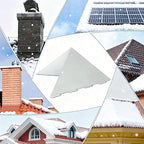 Snow Splitter for Chimneys, 2pcs Adjustable Angle Roof Snow Diverter Universal Fit on All Metal Roof Types, Fits 2-31.5 Inch Pipes, Prevents Ice Dams & Winter Hazards