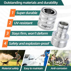 Quick Connect Hose Fittings，2025 upgraded version Garden Hose Quick Disconnect Set， Universal Fit 3/4 Inch GHT Stainless Steel, Water Hose Connector，Quick Release Hose Connector，3 Pack，