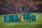 Gardzen 3-Pack 72 Gallon Yard Waste Bags, Reusable Heavy Duty Collapsible Garden Leaf Bags with Plastic Ring, Stand-Up Yard Waste Bin for Leaves, Lawn Debris & Grass Clippings