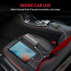 500W Pure Sine Wave Power Inverter, DC 12V to 110V AC Car Plug Inverter Adapter with 4.2A Dual USB Charging Ports and 2 AC Outlets Car Charger (Black)