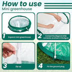 Nuanchu 1 Piece Mini Greenhouse 19.7 x 10.2 Inch Portable Plant Flowers Mini Cover PVC Clear Greenhouse for Indoor Outdoor Gardening