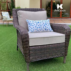 Pack of 2 Patio Lumbar Pillows, 12"x20" Fade Resistant Outdoor Waterproof Lumbar Pillow with Inners, Decorative Garden Lumbar Cushions for Home Patio Terrace Sofa Use