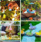 Luminous Mini Resin Animals 220 Pcs Glow in Dark to Hide Tiny Resin Animals Figurines Mini Ducks Mushroom Dinosaurs for DIY Garden Miniatures Fairy Garden Accessories