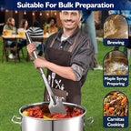 ARC 64QT Stainless Steel Seafood Boiling Kit, 200,000BTU Propane Burner and 36" Mixing Paddle, Crawfish Boil Pot for Outdoors Cooking and Steaming, Large Turkey Fryer Pot, Lobster Shrimp Pot