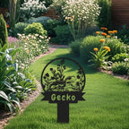 Custom Gecko Metal Memorial Plque,Personalized Gecko Remembrance Stake,Gecko Loss,Grave Markers,Outdoor Garden Decor,Yard Sign gecko 16inch