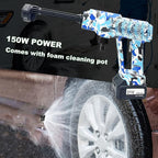 Portable Cordless Pressure Washer,1220PSI Battery Powered Wash Pressure Car Washer with 6 in 1 Nozzle,21V Battery Power High Pressure Handheld Car Washer for House,Floor,Plants,Garden,Camouflage
