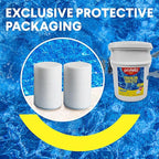 PROFELIZ 3 Inch Pool Chlorine Tablets, Slow-Dissolving Spa Sanitizer Eliminate Bacteria Algae Stabilized Chlorine for Swimming Pools Hot Tubs Spa Treatment (40lbs)
