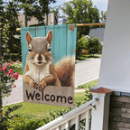 Squirrel Garden Flag Vertical Double Sided Outdoor Yard Flags 12.5x18 Inch Burlap Banners for House Lawn