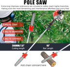 2-Stroke Weed Eater, 52cc Gas Weed Wacker 5 in 1 Gas String Trimmer Multi Functional Garden Trimming Tools with Rubber Handle & Shoulder Strap Brush Cutter for Lawn, Garden and Yard