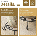 2 Pack 10” Diameter Metal Outdoor Plant Stand Indoor, Black Heavy Duty Potted Holder, Round Anti-Rust Wrought Iron Flower Planter Pot Display Stands for Home Garden