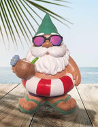 Spoontiques - Decorative Garden Statue - Colorful Home Décor for Indoor or Outdoor Use - Patio Decoration - Garden Accessory - Beach Gnome Garden Statue