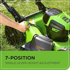 Greenworks 80V 21” Brushless (Push) Cordless Electric Lawn Mower + (500 CFM) Axial Leaf Blower (75+ Compatible Tools), (2) 2.0Ah Batteries and 30 Minute Rapid Charger