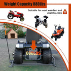 Lawn Mower Lift Jack Heavy Duty Lawnmower Jack for Ride on Lawn Mowers & Garden Tractors, Space-Saving Foldable Large Riding Lawn Tractor Lift with Manual and Power Tool Handles Fit Multiple Mowers