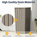 23 Gallon Outdoor Trash Can Waterproof Resin Garbage Can with Lid Outside Trash Bin for Porch Backyard, Deck, Patio, Kitchen Trash Can