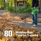 40V Leaf Blower Cordless, 620CFM Brushless Electric Leaf Blower Cordless with 2×5.0Ah Batteries and Charger, Battery Powered Leaf Blowers 4-Variable Speed & Turbo Mode Blowers for Lawn Care, Yard