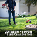 PowerSmart 25.4cc Gas Weed Wacker, 2-in-1 String Trimmer/Edger 16-Inch with 10-Inch Brush Cutter for Grass Cutting, 2025 Version
