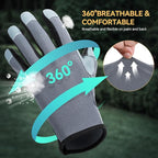 OZERO Women Leather Work Gloves: Touch Screen | Deerskin Garden Gloves with Grip | Ideal for Yard Work, Daily Tasks, Driving