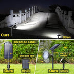 ROSHWEY Solar Outdoor Lights, Waterproof Solar Yard Lights 600LM Spot Light Outdoor for Tree Pathway Walkway Driveway Patio (Cool White, 4Pack)