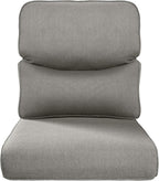 Pop 22x25/22x24 Outdoor Replacement Cushions - 1 Set High Back Deep Seat Patio Furniture Cushion for Wicker Dining Swivel Rocking Chairs Rattan Loveseat Couch Sectional Sofa - Grey/Smile