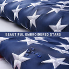American Flags for Outside 4x6, USA US Flag Heavy Duty Outdoor, Made of 210D Oxford Fabric, Embroidered Stars, Brass Grommets