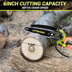 Mini Chainsaw Cordless with 2000mAh Battery & Quick Charger & 2 Chains - 2025 Best 6Inch Electric Chain Saw with Auto-Oil System, Brushles High Power Motor - Perfect for Gifts