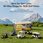 Power Queen LiFePO4 Battery 48V 100Ah Lithium Golf Cart Battery, Lithium Battery with Bluetooth 5.0, Built-in 200A Smart BMS with Low-temp Protection for 5kW Motor Golf Carts Club Car DS E-Z-Go TXT