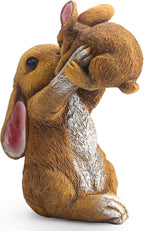 Bunny Decor for Garden, Family Rabbit Figurine Statue for Table Decorations, Adorable Outdoor & Indoor Rabbits Decoration, Gifts for Mom and Women