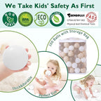TRENDPLAY Plastic Balls for Ball Pits 2.2 Inch, Pack of 50 100 200 500 Hollow Balls, Perfect for Toddler Baby Pools,Party,Festival Decoration