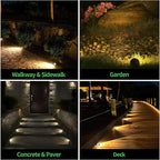 Landscape Well Lights, 5 CCT Selectable (Warm to Cool White) LED Low Voltage Ground Lights Outdoor, 12V IP67 Waterproof, Anti-Glare Wired Aluminum ORB for Outside Path Tree Walkway 6W 420LM