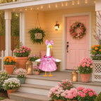 Porch Goose Outfit Flower Lawn Goose Dress Clothes for 23" Large Geese Statue Outdoor Patio Yard Lawn Art Decoration