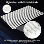 J&YNBBQ 17.4" 9mm Stainless Steel Grill Grates Replacement for Weber Spirit 300 & GS4 Spirit II 300 Series –, Fits E310, E320, E330, S310, S320, S330, Replaces Weber 7639, 7638, 7527 (2 Pack)