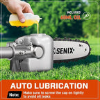 SENIX 26.5cc 4-Stroke Gas Pole Saw | No Oil Mixing | Fuel Efficient | 8-Inch Bar & Chain | Extension Pole up to 14 Ft | High Torque Power Pruner Pole Chainsaw for Tree Trimming & Limb Cutting