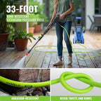Pressure Cleaner 5000PSI Max 4.0GPM with 33FT Flexible Extension Hose, 4 Nozzles, Foam Cannon, Power Cleaner Powered for Cars, Patios, Driveways, Blue