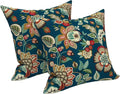 LVTXIII Outdoor Throw Pillow Covers 20 x 20 Inch, Covers ONLY Modern Cute Pattern Decorative Square Toss Pillow Case Pack of 2 for Home Patio Garden Sofa Bed Furniture, Peacock Blue
