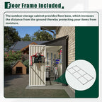 4×8 Ft Lean to Shed with Floor, Metal Outdoor Storage Shed, 0.25mm Galvanized Steel Metal Garden Shed Waterproof with Lockable Door for Backyard, Patio, Garden, Black