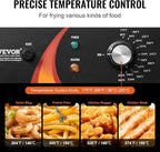 VEVOR Commercial Deep Fryer, 1750W Electric Countertop Fryer with Basket & Height-Adjustable Feet, 12Qt / 11.5L Stainless Steel Single Oil Fryer, Temp Control, Overheat Protection, for Restaurant Use