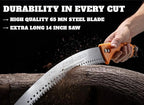 Pruning Manual Hand Saw // Hand Held or with Extension Manual Pole Saw for Tree Trimming // Fits All Extension Poles with Standard US Acme Thread // Tree Limb Hand Saw (Pole Sold Separately)