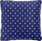 BrylaneHome 16" Square Toss Pillow - Patio & Outdoor - Patio & Outdoor - Water, Stain & Fade Resistant - Evening Blue Dot