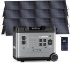 OUKITEL 5120Wh Power Station with 3x200W Solar Panels (2025 NEW), P5000 Pro Large Capacity Solar Generator, 5x3600W AC Output (6000W Peak), 1800W Fast Charging, Max 1000W MPPT Solar for Home Backup