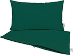 RSH DECOR: Sunbrella Pillow Covers Set of 2 | Covers Only - 20" x 12" | Outdoor Lumbar Pillow Covers Crafted with Sunbrella Performance Fabric | Canvas Forest Green