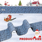 Marspark Christmas Village Accessories 5 x 50 Inch Christmas Miniature Road Village Street Mat Xmas Snow Street Decorations for Little Landscape(White Gravel Road Style)