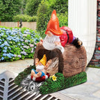 Garden Statue for Gutter/Downspout Extension Decoration, 4 * 3" Outdoor Extender Statues, Gnome Outdoor Decor