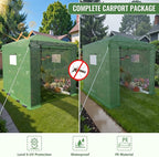 8X6 FT Pop Up Greenhouse,Greenhouse for Outdoors, Portable Walk-in Greenhouses with Roll-Up Zipper Door, PE Cover Greenhouses for Garden and Backyard, Easy Setup