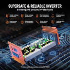 3000 Watt Power Inverter 12V DC to 110V/120V AC Converter Peak Power 6000W Car Inverter with LCD Display 2 AC Outlets USB Port Cables Included for RV,Truck,Off-Grid Solar System Remote Controller