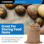Burlap Bags for Vegetables & Gardening, 22" X 36"- Jute Sacks Perfect for Kids - Plant Covers - Holds Up to 50lbs - Food Grade (Burlap Sack, 100, Count)