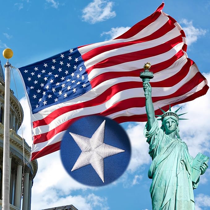 American Flag,3x5ft American Flag Outdoor Heavy Duty Strong Wind Proof,America Flags for Outside,3 x 5 US Flag,United States Flag Ideal for Outdoor Display,American Flags For Outside 3x5USA Flags