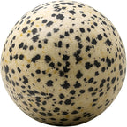 Amazing Gemstone Dalmatian Jasper Crystal Ball with Stand - 2 Inches Crystal Sphere Meditation Balls for Witchcraft and Decorative Balls