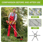 Weed Eater Trimmer Head w/Install Kit - Universal 7" Weed Eater Attachments，Steel Wire Weed Wacker Blade(6 Blades, 1" Mount) for Stihl, Husqvarna, Echo