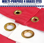 American Flag 2x3 Ft, Four Brass Grommets Multipurpose US Flag, Embroidered Stars, Sewn Stripes, Outdoor Heavy Duty Durable USA Flags, Hanging Indoor/Bedroom/Room/Wall American Flag